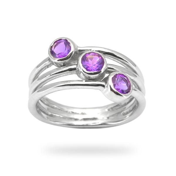 Bague amethyste argent Amelia